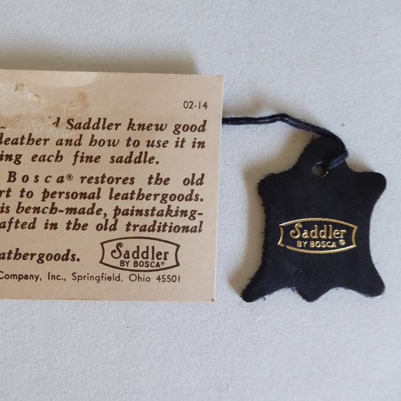 HUGO BOSCO CO. SADDLER BRAND MENS BLACK LEATHER WALLET BILLFOLD (NEW WITH TAGS) - Picture 6 of 7